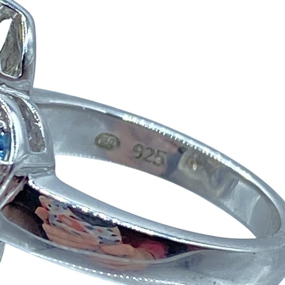 East Art Sterling Silver 8mm Pearl Solitaire Multi-Gemstone Floral Ring Sz 5.75 - Picture 8 of 11